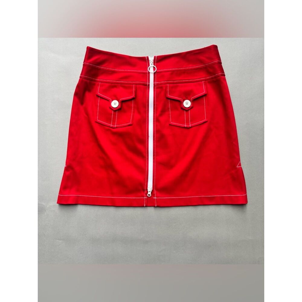 Vintage Y2K Etcetera cherry red skirt size 10 sporty streetwear utility festival